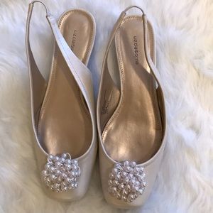 Pearl White Flats